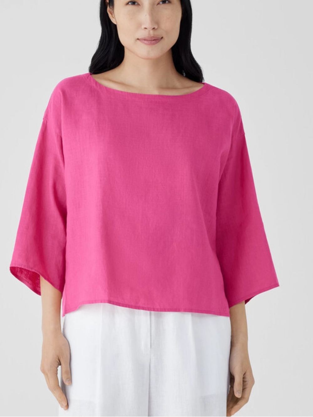 Eileen Fisher Organic Linen Boxy Top